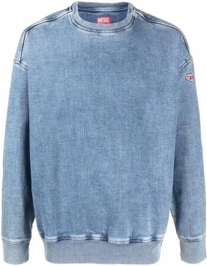 Diesel Denim sweater Blauw