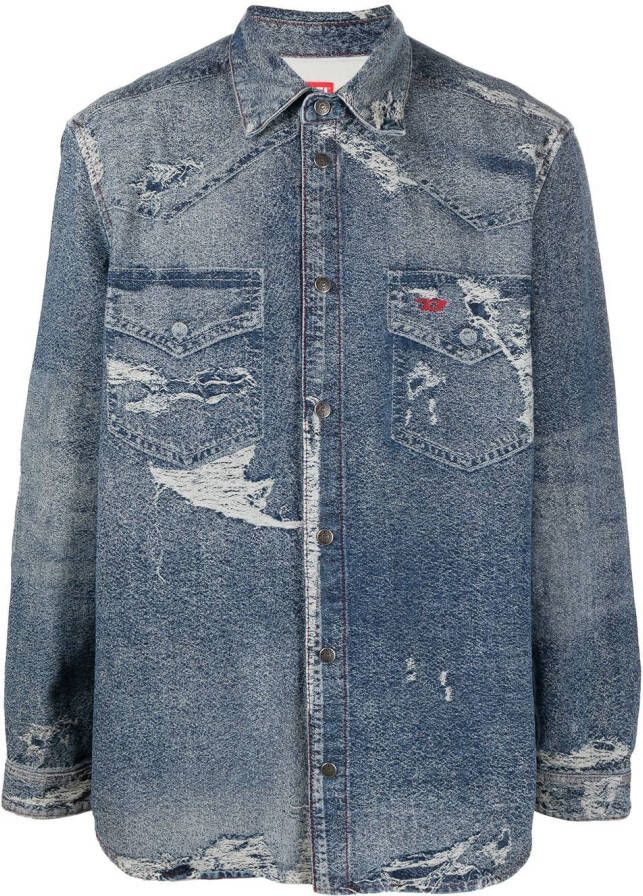 Diesel Denim overhemd Blauw