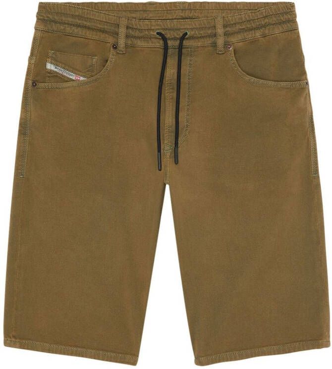 Diesel D-Krooley denim shorts met trekkoord Bruin