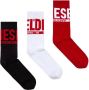 Diesel Drie paar Skm-Ray sokken met logo-jacquard Rood - Thumbnail 1