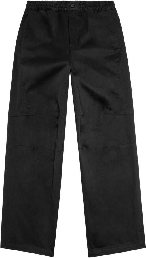 Diesel P-Jadd straight broek met elastische taille Zwart