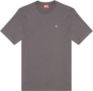 Diesel T-shirt met geborduurd logo Grijs