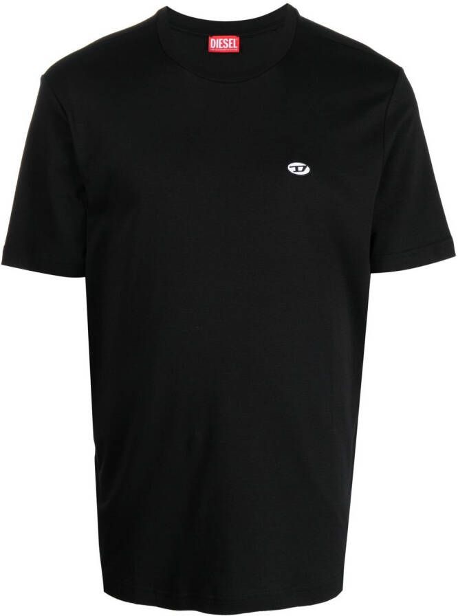 Diesel T-Just-Doval-PJ katoenen T-shirt Zwart