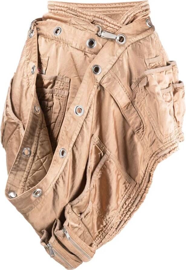 Diesel Gedrapeerde mini-rok Beige