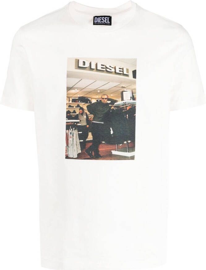 Diesel T-shirt met grafische print Wit