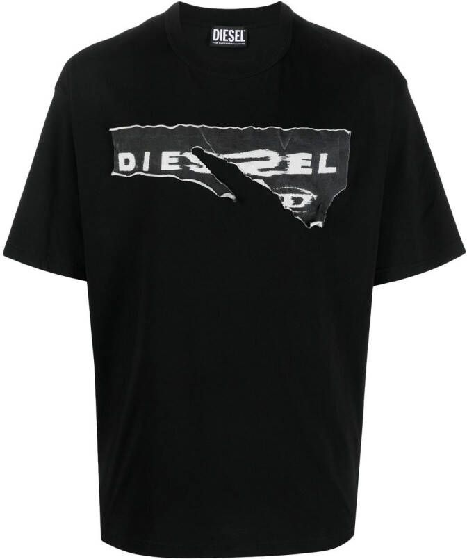 Diesel T-shirt met grafische print Zwart