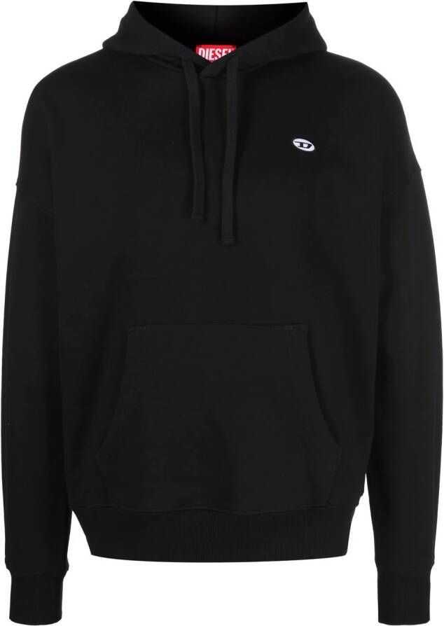 Diesel S-Rob-Doval-PJ katoenen hoodie Zwart