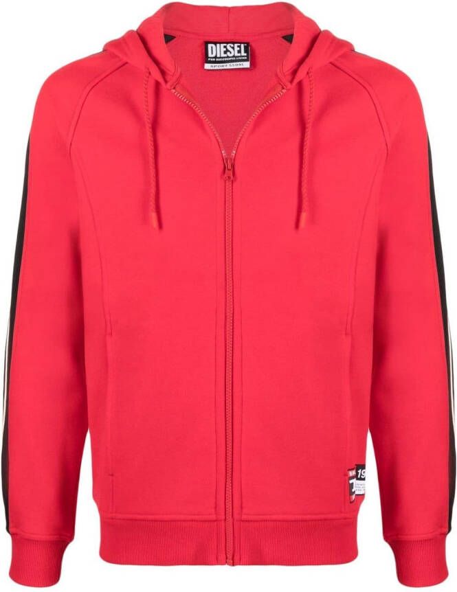 Diesel Hoodie met logoprint Rood