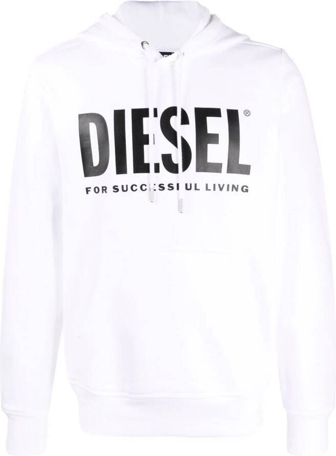 Diesel Hoodie met logoprint Wit
