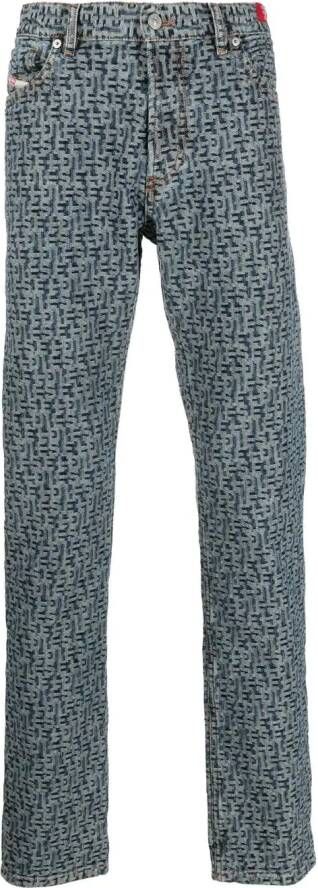 Diesel Jeans met logoprint Blauw