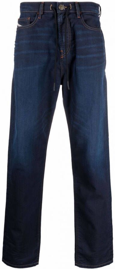 Diesel Jeans met toelopende pijpen Blauw