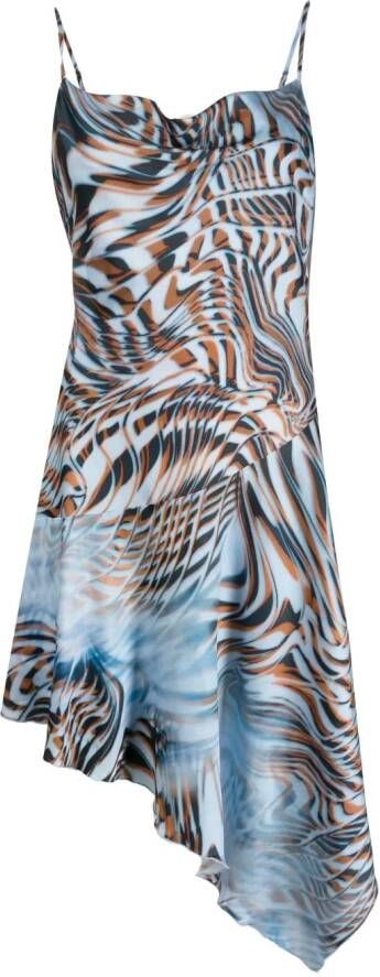 Diesel Jurk met grafische print Blauw