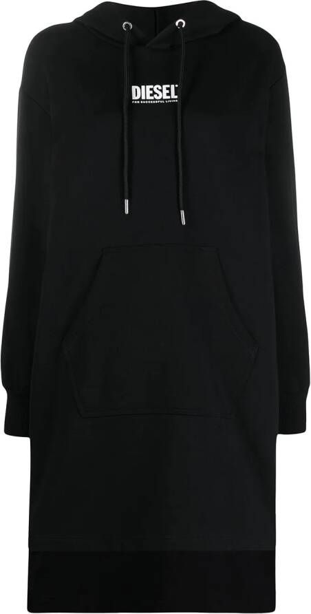 Diesel Jurk met logoprint Zwart