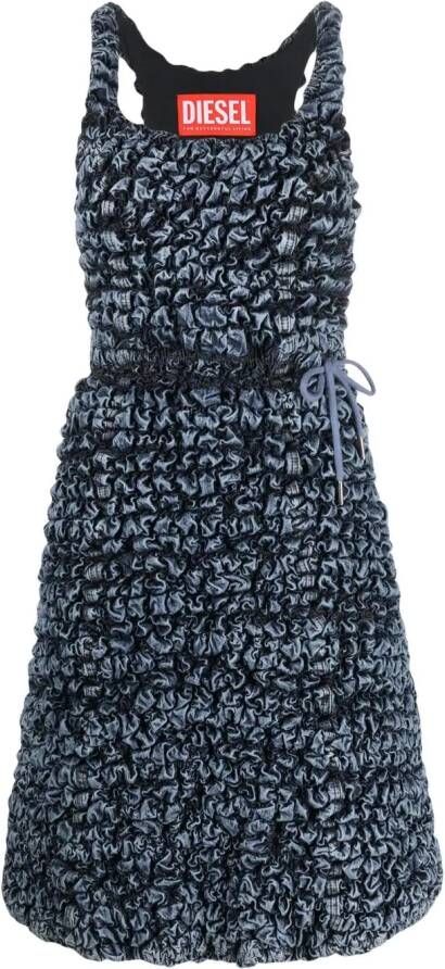 Diesel Jurk met textuur Blauw