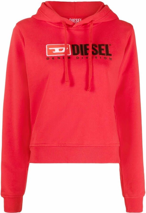 Diesel Katoenen hoodie Rood