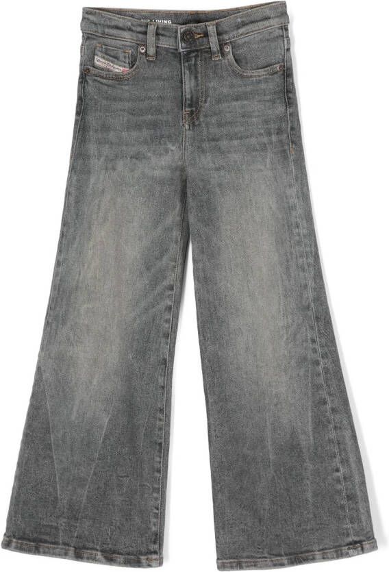 Diesel Kids Jeans met verwassen effect Grijs