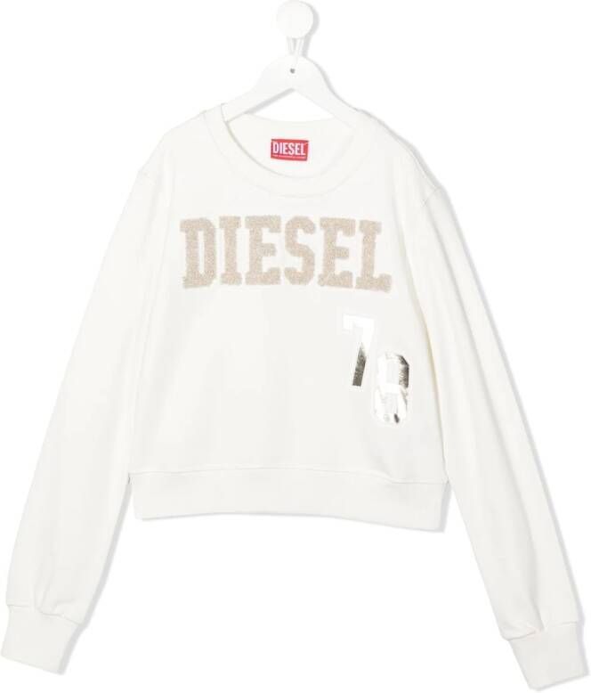 Diesel Kids Cropped sweater Wit