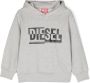 Diesel Kids Hoodie met logoprint Grijs - Thumbnail 1