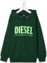 Diesel Kids Hoodie met logoprint Groen - Thumbnail 1