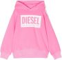 Diesel Kids Hoodie met logoprint Roze - Thumbnail 1