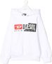 Diesel Kids Hoodie met logoprint Wit - Thumbnail 1