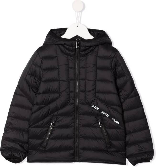 Diesel Kids Jack met capuchon Zwart