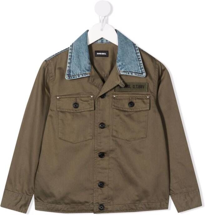 Diesel Kids Jack met logopatch Groen