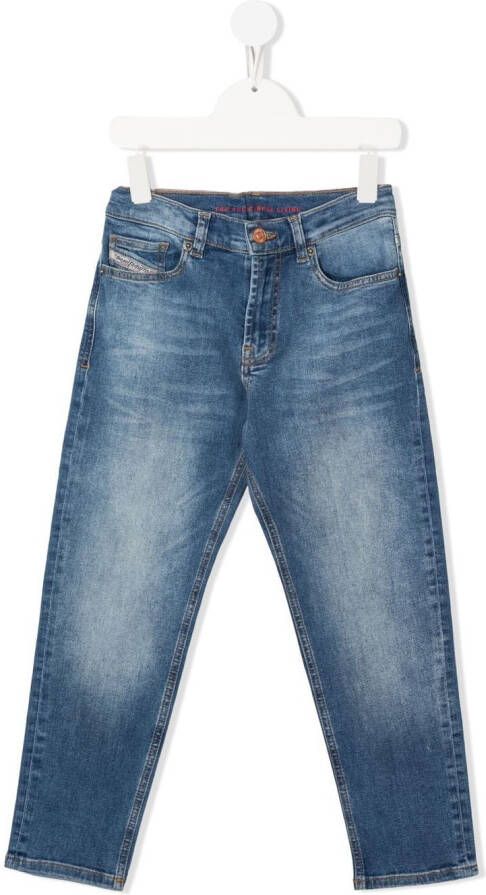 Diesel Kids Jeans met lichte wassing Blauw