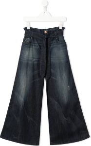 Diesel Kids Jeans met wijde pijpen Blauw