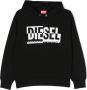 Diesel Kids Hoodie met logoprint Zwart - Thumbnail 1