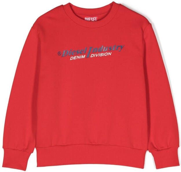 Diesel Kids Trui met logoprint Rood