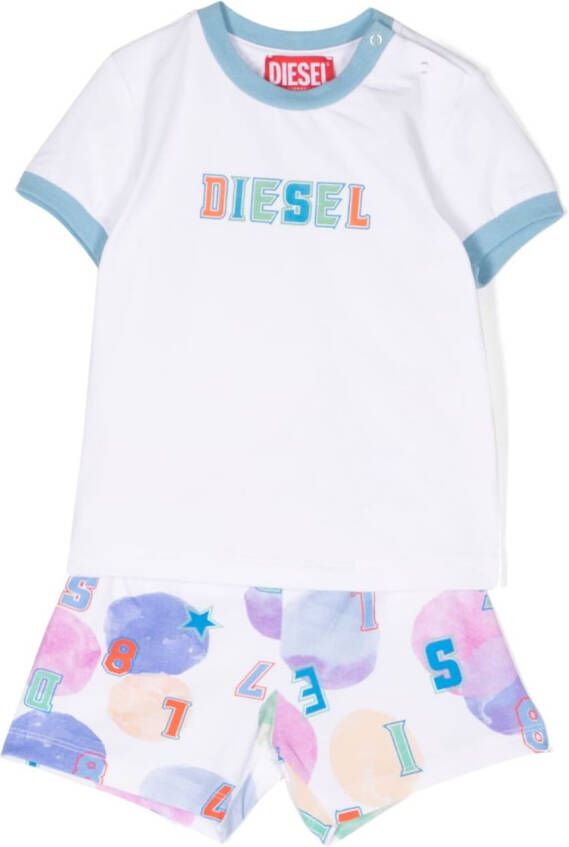 Diesel Kids Trainingspak met logoprint Wit