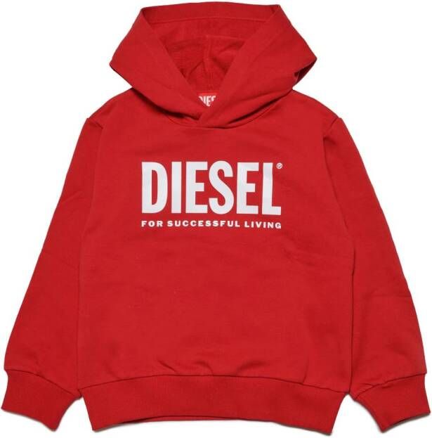 Diesel Kids Lsfort Di hoodie met logoprint Rood
