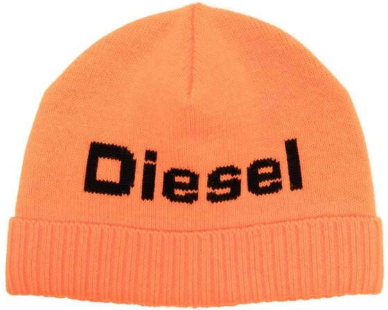 Diesel Kids Muts met logoprint Oranje