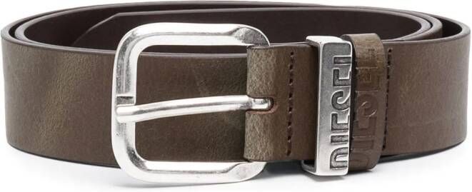 Diesel Kids Riem met logogesp Bruin