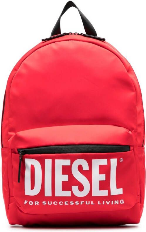 Diesel Kids Rugzak met logoprint Rood