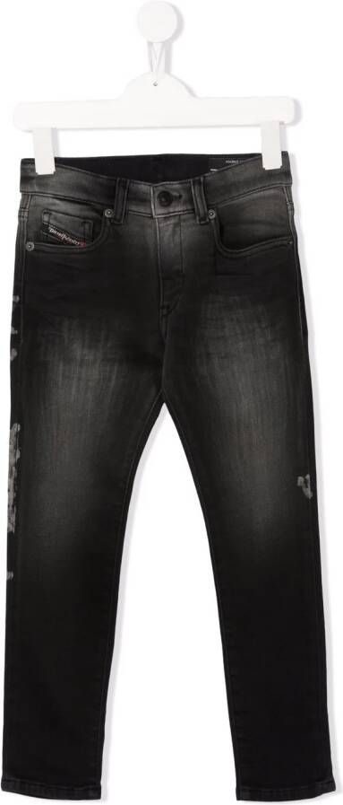 Diesel Kids Skinny jeans Zwart