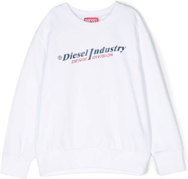 Diesel Kids Sweater met tekst Wit