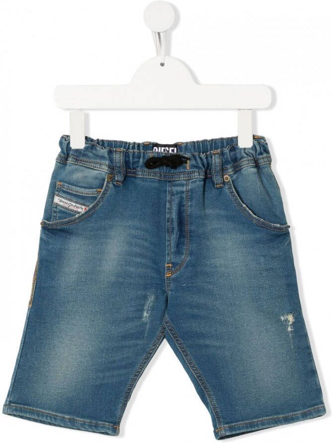 Diesel Kids Straight spijkershorts Blauw