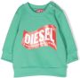 Diesel Kids Sweater met logoprint Groen - Thumbnail 1