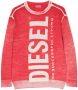 Diesel Kids Sweater met logoprint Rood - Thumbnail 1
