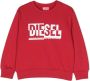 Diesel Kids Sweater met logoprint Rood - Thumbnail 1