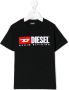 Diesel Kids T-shirt met contrasterend logo Zwart - Thumbnail 1