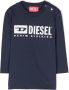 Diesel Kids T-shirt met logoprint Blauw - Thumbnail 1