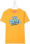 Diesel Kids T-shirt met logoprint Geel - Thumbnail 1