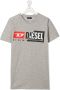 Diesel Kids T-shirt met logoprint Grijs - Thumbnail 1