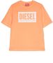 Diesel Kids T-shirt met logoprint Oranje - Thumbnail 1