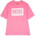 Diesel Kids T-shirt met logoprint Roze - Thumbnail 1