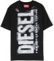 Diesel Kids Tjuste16 Over T-shirt met logoprint Zwart - Thumbnail 1