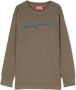 Diesel Kids T-shirt met lange mouwen Groen - Thumbnail 1